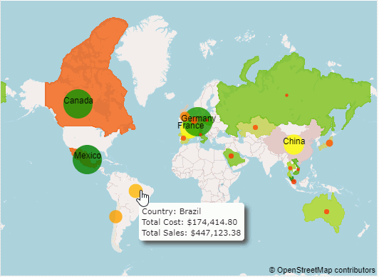 Geographic Map in Dashboard