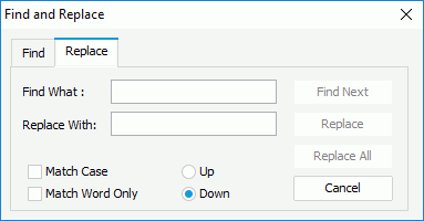 Find and Replace dialog box - Replace