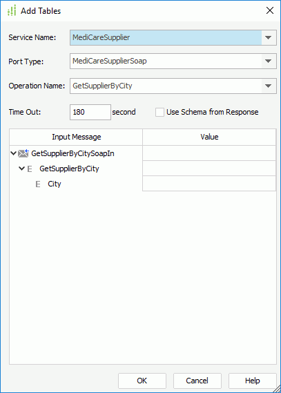 Add Tables dialog box