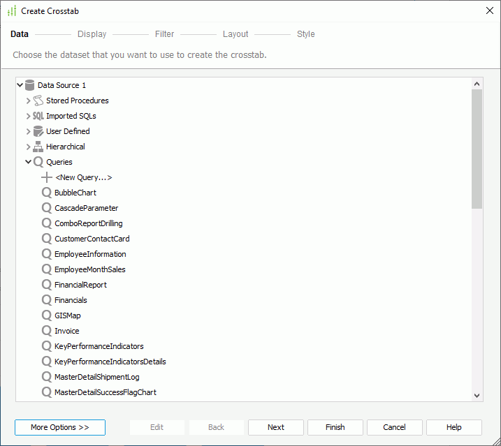 Create Crosstab - Data