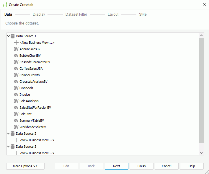 Create Crosstab - Data