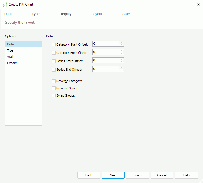 Create KPI chart - Layout