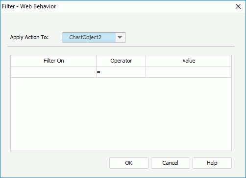 Filter - Web Behavior dialog box