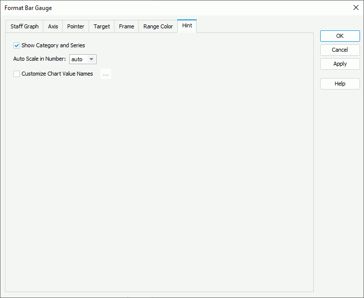 Format Bar Gauge dialog box - Hint