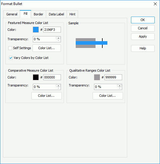 Format Bullet dialog box - Fill