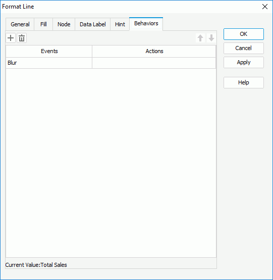 Format Line dialog box - Behaviors