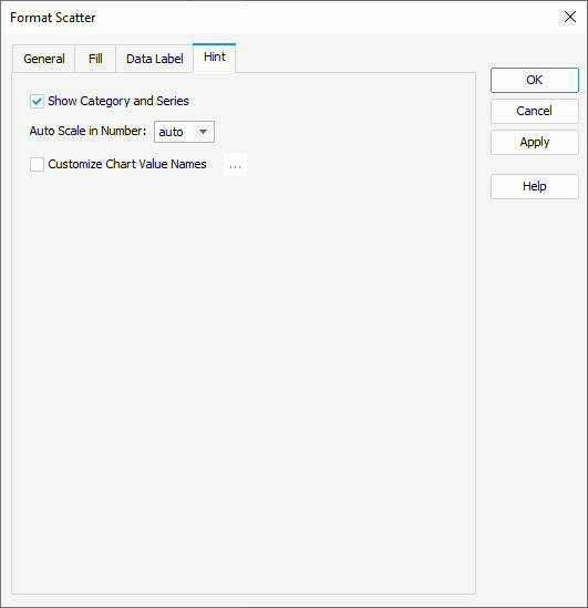 Format Scatter dialog box - Hint