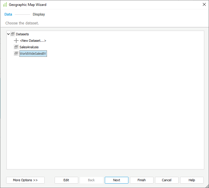 Geographic Map Wizard - Data