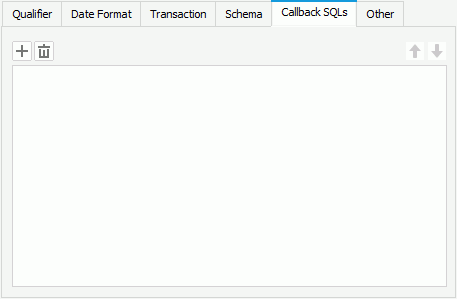 JDBC Connection Options - Callback SQLs