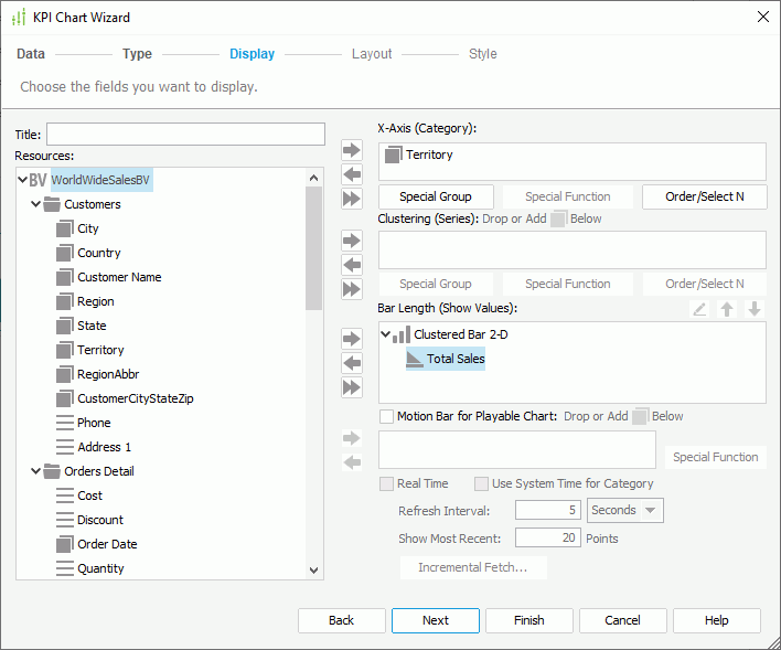 KPI Chart Wizard- Display