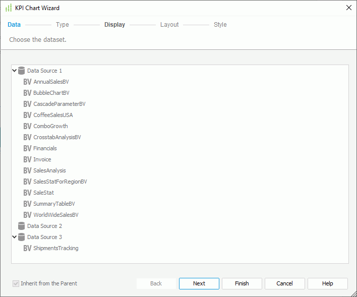 KPI Chart Wizard - Data