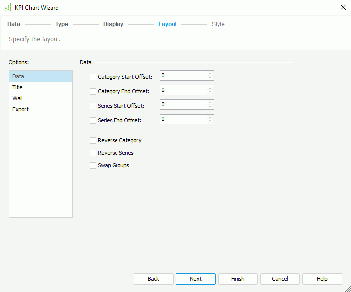 KPI Chart Wizard - Layout