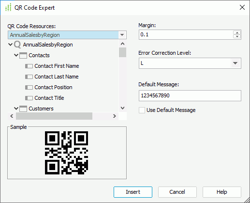 QR Code Expert dialog box