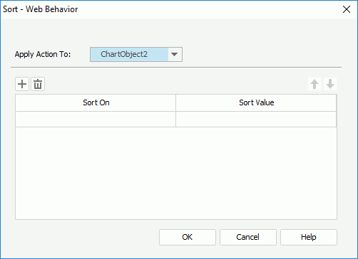 Sort - Web Behavior dialog box