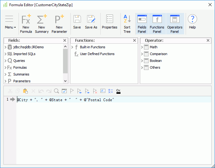 CustomerCityStateZip Formula