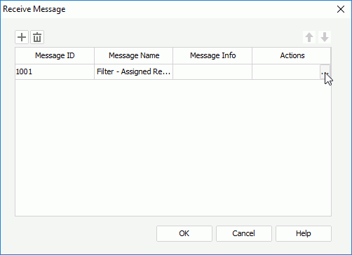 Receive Message dialog box