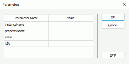 Parameters dialog box