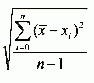 Function - Standard Deviation