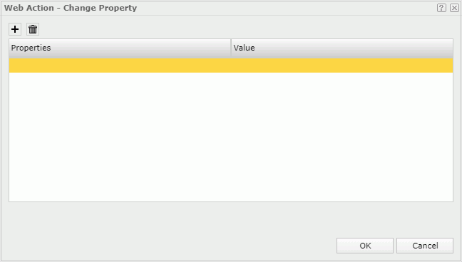 Web Action - Change Property dialog