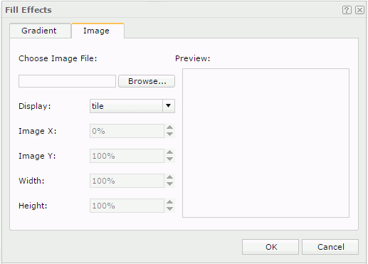 Fill Effects dialog - Image tab