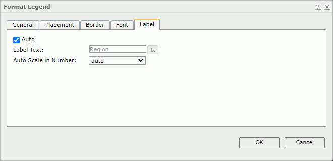 Format Legend dialog box - Label