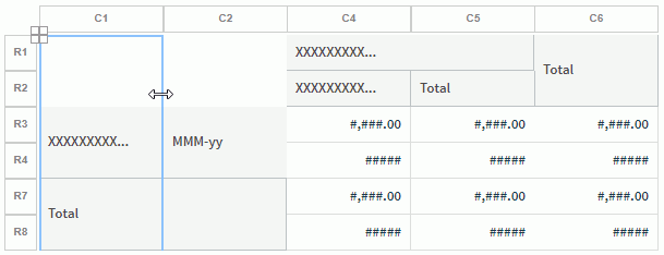 Drag a Crosstab Column