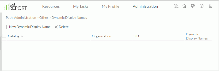 Dynamic Display Names page